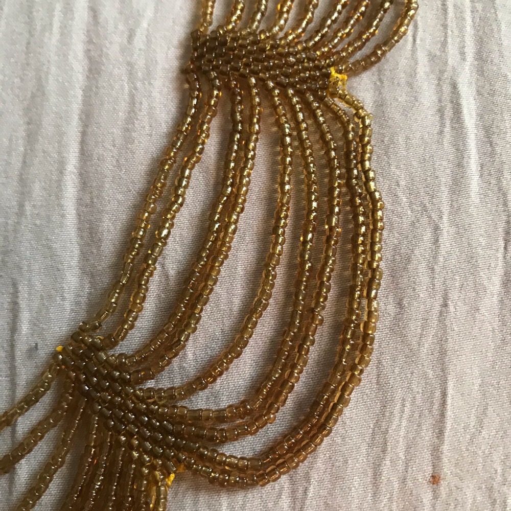 Stunning Antique Bib Collar Seed Bead Necklace. - Picture 4 of 5